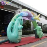 5x3 4m High Inflatable Dinosaur Archway Inflated Arches For Amusement Ride Theme - 3