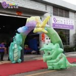 5x3 4m High Inflatable Dinosaur Archway Inflated Arches For Amusement Ride Theme - 5