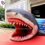 5x3 7x3 Meters Inflatable Shark Head Model Custom Made Vivid Mouth Decoration Event Toy - 2