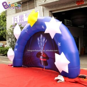 5x3m High Air Blown Star Archway With Built-in Fan Inflatable Stage Balloon For Kids Recreation - 2