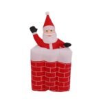 5 4ft Outdoor Inflatable Climbing Chimney Santa Claus Led Lighted Christmas Ornament Airblown Home Yard Decoration Year Deco - 2