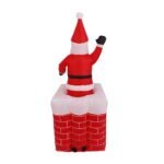 5 4ft Outdoor Inflatable Climbing Chimney Santa Claus Led Lighted Christmas Ornament Airblown Home Yard Decoration Year Deco - 4