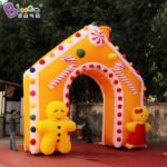5x5 Meters Inflatable Led Christmas Candy Arches Cartoon Bespoke X-mas Entrance Decoration Arch Way Lighting Item - 6
