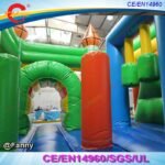 5 5x5m Inflatable Jumping Design Dinosaur Bouncy Castle Slide Combos - 5