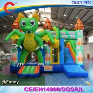 5 5x5m Inflatable Jumping Design Dinosaur Bouncy Castle Slide Combos - 2