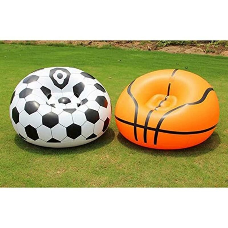 Inflatable Basketball Chair Soccer Ball Air Sofa Indoor Living Room Flocking Pvc Football Lounger Adult Kids Lounge