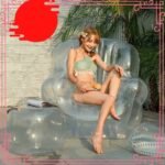 Celebrity Inflatable Sofa Transparent Single Outdoor Lazy Chair Tatami Bedroom Shooting Props Leisure - 2