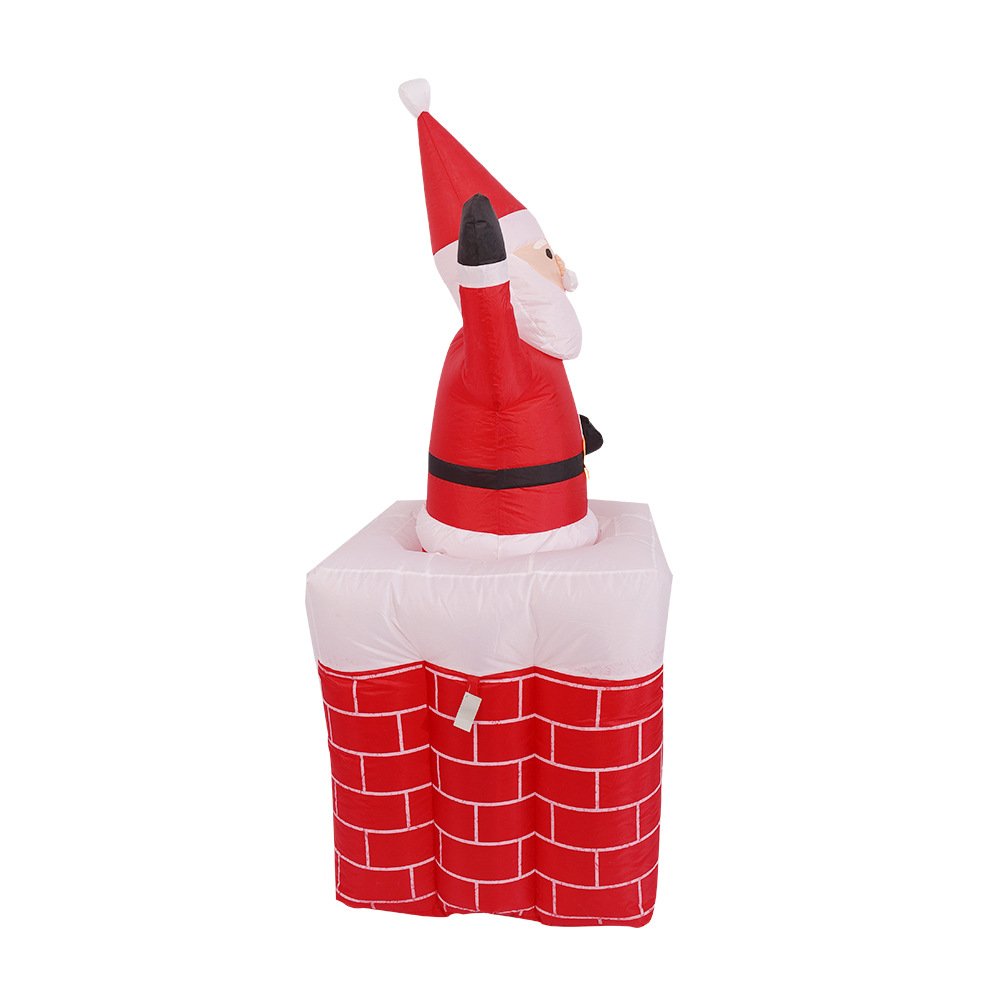 54ft Outdoor Inflatable Climbing Santa Claus With Led Lights Airblown Christmas Yard Decoration Festive Home Ornament - 3