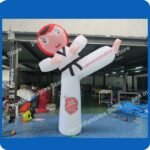 2 5mh Inflatable Taekwondo Boy Kicking Karate Guy For Advertising