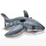 173cm Inflatable Shark Riding Whale Pool Float Swimming Ring Swim Circle Air Mattress Water Toys For Child Adult Beach Party