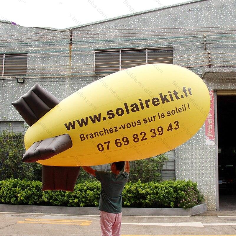 Customized Logo 3 Meters Inflatable Airship For Promotion Activity Pvc Aircraft Balloon Display Toys