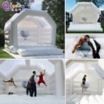 5m High Inflatable White Trampoline For Wedding Party Event Facility Planning - 4