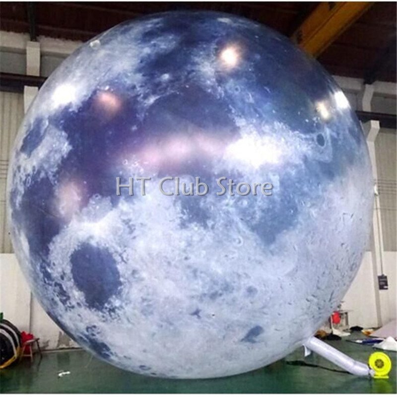 5m Led Illuminated Large Inflatable Globe Balloon Customized Planet Moon Ball For Event Decorations - 4 5m Led Illuminated Large Inflatable Globe Balloon Customized Planet Moon Ball For Event Decorations - 4
