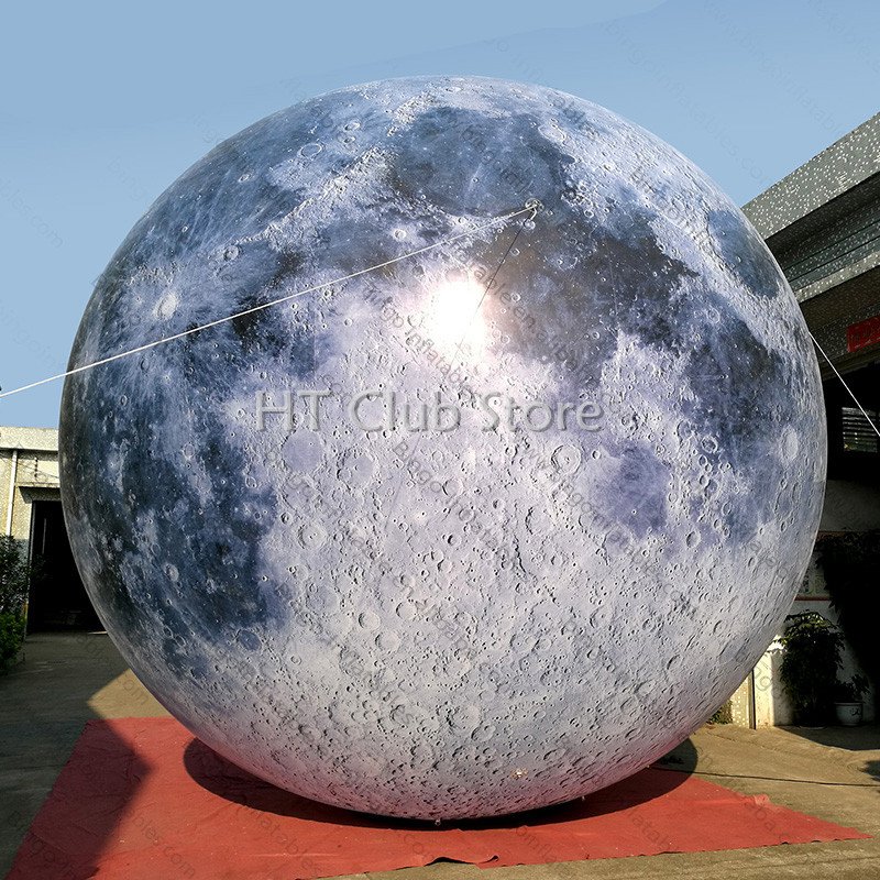 5m Led Illuminated Large Inflatable Globe Balloon Customized Planet Moon Ball For Event Decorations - 8 5m Led Illuminated Large Inflatable Globe Balloon Customized Planet Moon Ball For Event Decorations - 8