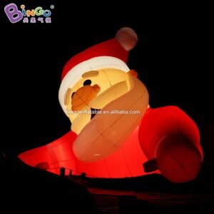 6 5x4 3x4 5 Meters Inflatable Led Half Body Santa Claus Decoration Characteristic Christmas Old Man Toy For Roof Displaying - 2