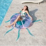 Adult Inflatable Jellyfish Swimming Ring Funny Pool Float Air Mattress Swim Toys Water Fun Raft - 2