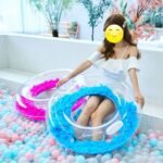 6070 80 90 Feather Inflatable Swimming Ring Floating Circle Life Buoy Raft Kid Adult Float Mattres Water Beach Pool Toy - 4