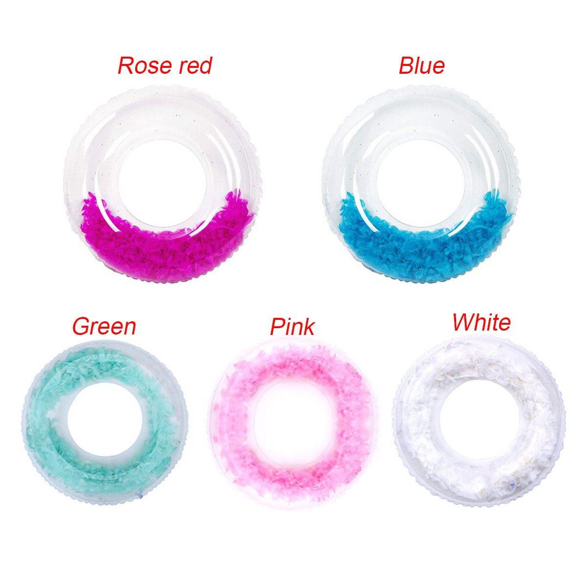 Feather Design Inflatable Swimming Ring Water Float For Kids Adults Life Buoy Pool Mattress Beach Toy - 1 Feather Design Inflatable Swimming Ring Water Float For Kids Adults Life Buoy Pool Mattress Beach Toy - 1