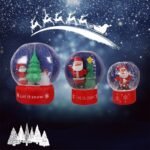 60cm 100cm Giant Santa Claus Christmas Tree Snow Globe Inflatable Led Toys Yard Outdoor Blow Up Decoration Party Prop - 5