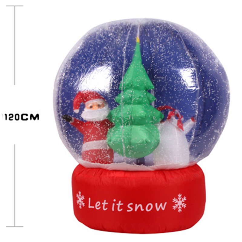 60cm100cm Inflatable Led Santa Claus Snow Globe Giant Outdoor Christmas Tree Decoration Party Yard Prop - 4 60cm100cm Inflatable Led Santa Claus Snow Globe Giant Outdoor Christmas Tree Decoration Party Yard Prop - 4
