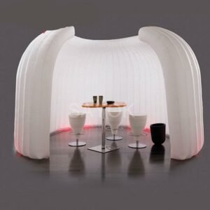 Hot White Round Led Inflatable Office Tent Meeting Room For Trade Show Exhibition