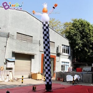 6m Inflatable Chef Cartoon Wave Tube Air Dancer For Restaurant Advertising - 2