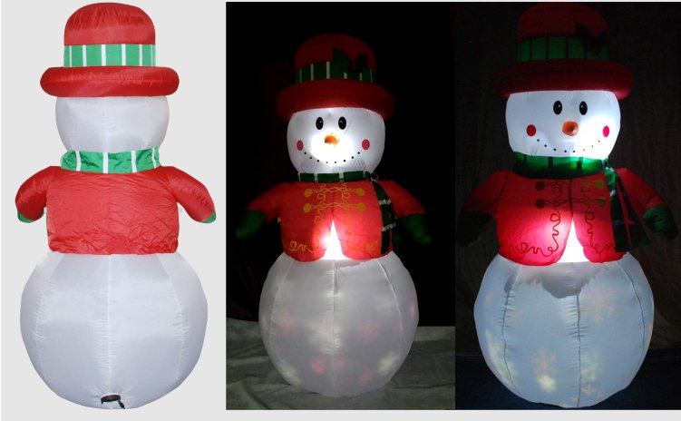 6ft Led Lighted Inflatable Christmas Snowman Outdoor Yard Decor With Colorful Lights Scarf Details Durable Blowup Design - 1 6ft Led Lighted Inflatable Christmas Snowman Outdoor Yard Decor With Colorful Lights Scarf Details Durable Blowup Design - 1