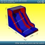 6m 20ft Red Blue Pvc Inflatable Slide Commercial For Kids Adults With Blower - 3