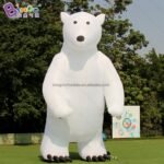 6m High Inflatable White Polar Bear Balloon Animals Model For Environmental Design - 3
