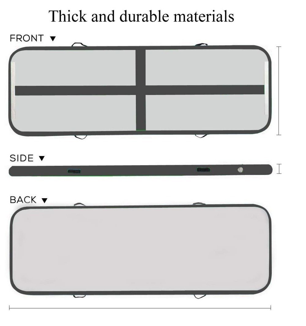 Inflatable Gymnastics Airtrack Tumbling Mat 68m Size Suitable For Kids Adults Includes Electric Pump - 9