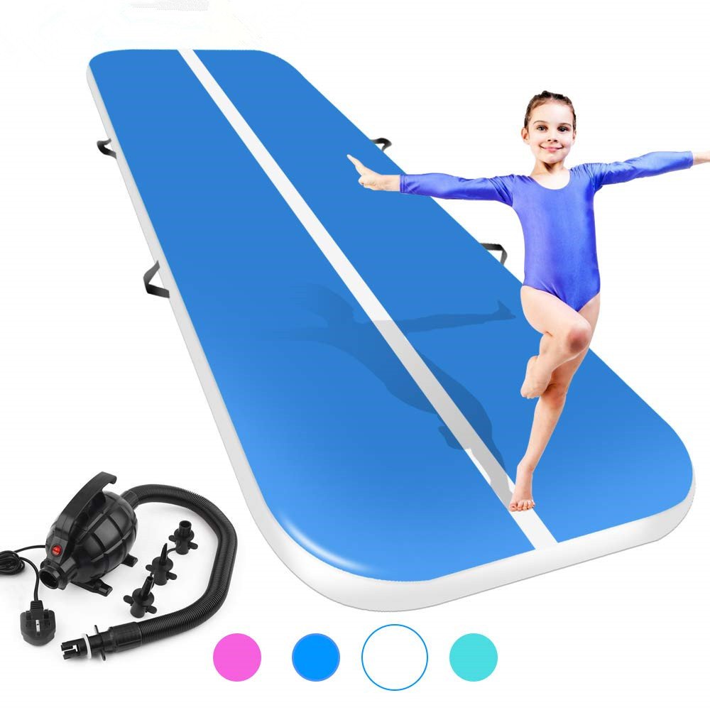Inflatable Gymnastics Airtrack Tumbling Mat 68m Size Suitable For Kids Adults Includes Electric Pump - 1