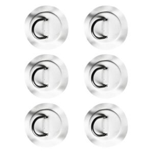 6pcs 3' Stainless Steel D-ring Pad Patch For Pvc Inflatable Rafting Boat Surfboard Water Sports