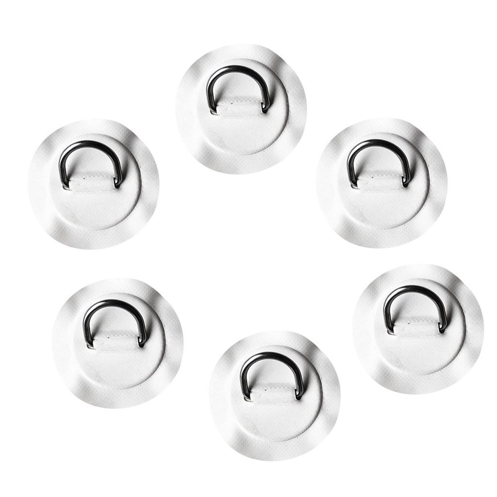 6pcs 3 Stainless Steel Dring Pad Patch For Pvc Inflatable Boat Raft Surfboard Ideal For Water Sports And Rafting - 6