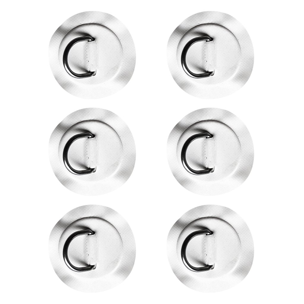 6pcs 3 Stainless Steel Dring Pad Patch For Pvc Inflatable Boat Raft Surfboard Ideal For Water Sports And Rafting - 1