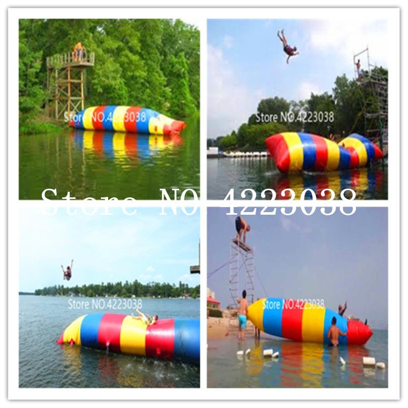 6x3m Quality Inflatable Water Trampoline Floating Bed Bouncing Pillow Jumping Blob For Outdoor Fun - 12