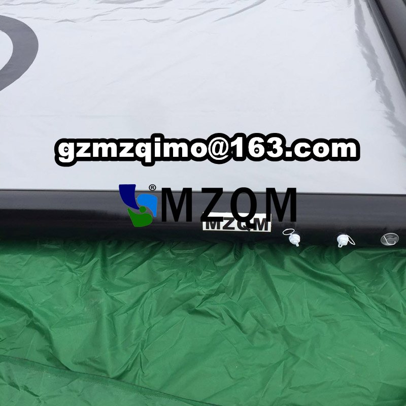 Durable 6x3m Custom Pvc Car Wash Mat Portable Garage Flooring With Airpump Water Containment System - 4