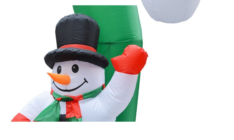 7ft Tall Outdoor Christmas Inflatable Archway With Santa Snowman Led Lights For Holiday Party Decor - 5