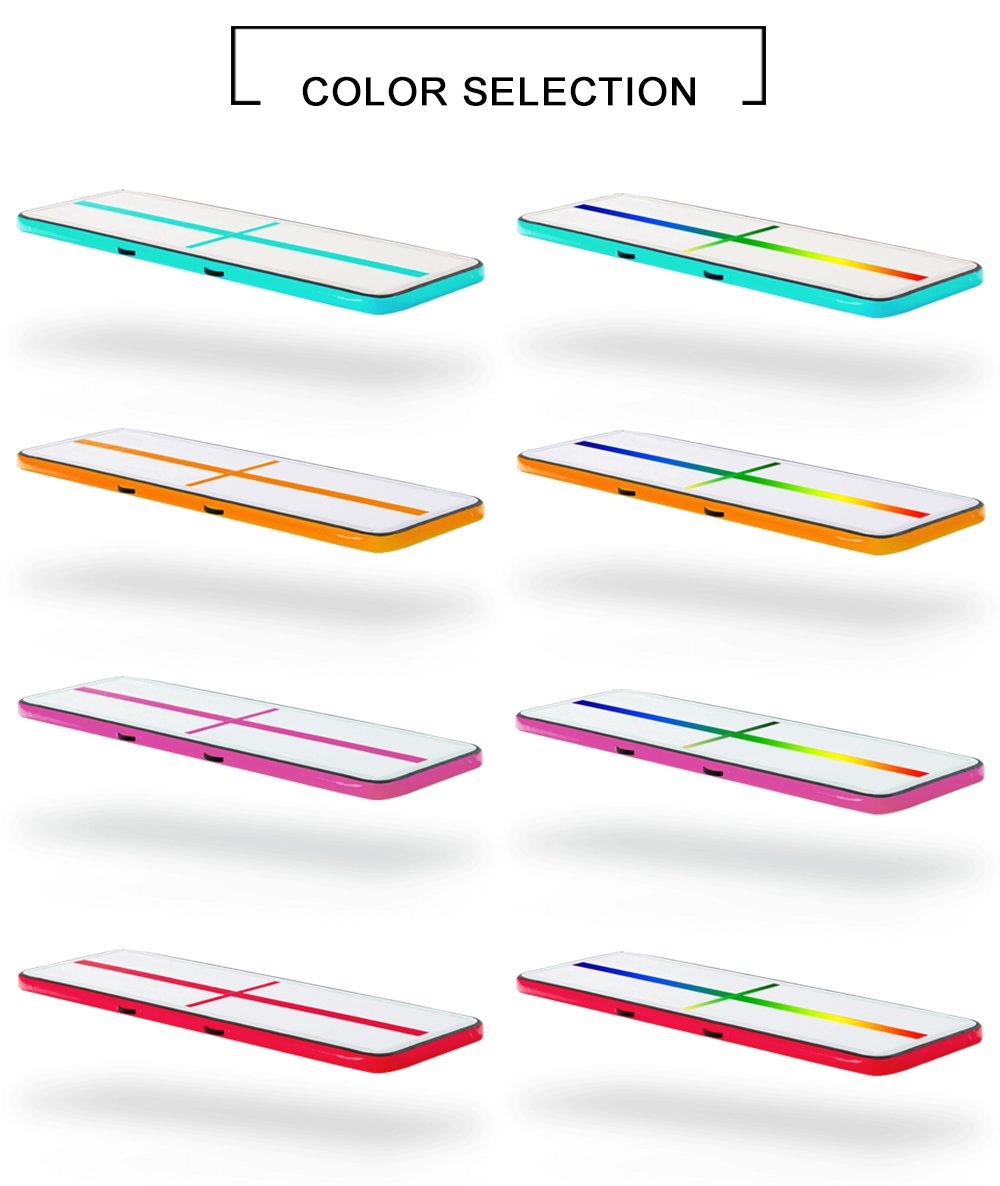 7m8m10m Inflatable Gymnastics Airtrack Home Training Tumbling Air Track Cheerleading Trampoline For Beach Use - 3