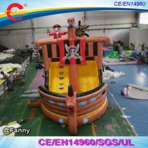 7x4m Giant Inflatable Pirate Ship Slide - 2