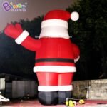 8 Meters Height Inflatable X-mas Santa Claus Displaying Toy Customized Christmas Old Man Welcome Gesture For Entrance Decoration - 5