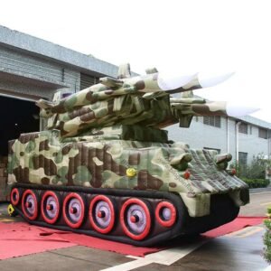 Attractive 7x2 8x3 8mh Inflatable Missile Tank For Event Showing Fancy Design Balloon Display Toys