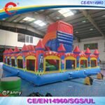 9 5x7m Outdoor Commercial Inflatable Bouncer Slide Combo Giant Funcity Playground Park Jumping Bed Bounce - 3