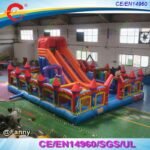 9 5x7m Outdoor Commercial Inflatable Bouncer Slide Combo Giant Funcity Playground Park Jumping Bed Bounce - 2
