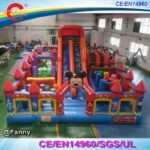 9 5x7m Outdoor Commercial Inflatable Bouncer Slide Combo Giant Funcity Playground Park Jumping Bed Bounce - 4