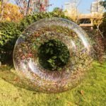90cm 120cm Inflatable Holographic Glitter Swimming Ring In Gold Sequins Swim Circle Raft For Beach Fun Water Party Toy Ins Boia - 3