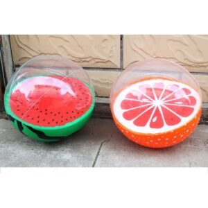 90cm 3d Inflatable Watermelon Orange Shape Beach Party Ball Summer Swimming Pool Water Balloons Sport Fun Float Toys - 2