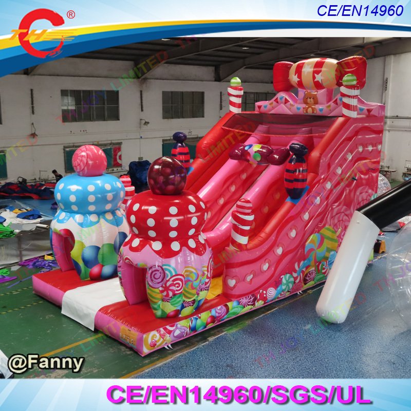 9x5x6mh Giant Inflatable Candy Slide Ce Certified Bouncy Fun City For Outdoor Kids Entertainment - 2