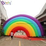 Advertising Type 12x6mh Inflatable Giant Rainbow Arches Inflating Customized Logo Colored Arch Way For Event Entrance Decoration - 2