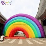 Advertising Type 12x6mh Inflatable Giant Rainbow Arches Inflating Customized Logo Colored Arch Way For Event Entrance Decoration - 4