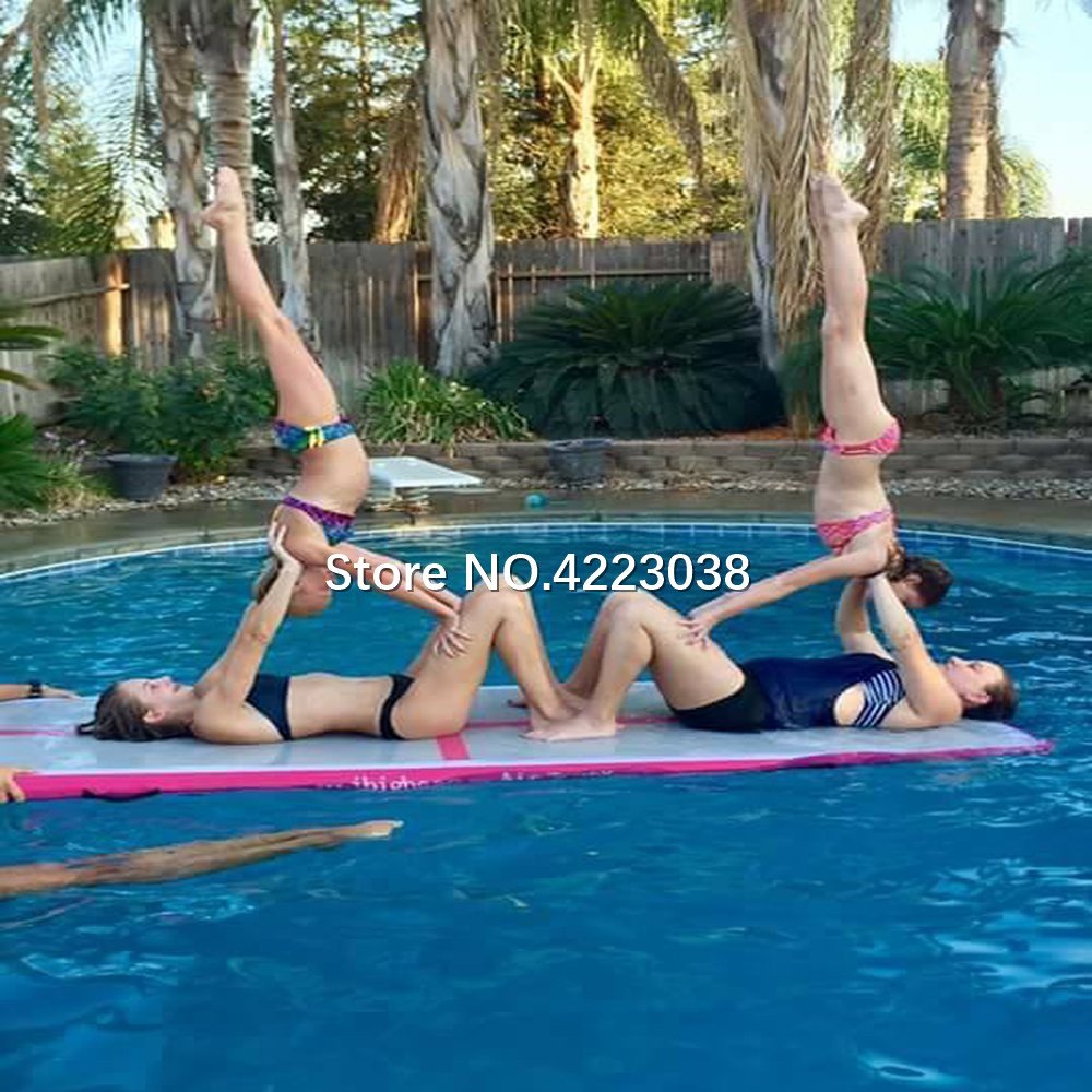 4piece Air Track Gymnastics Mat Set With Roller Pump Inflatable Water Trampoline - 13 4piece Air Track Gymnastics Mat Set With Roller Pump Inflatable Water Trampoline - 13